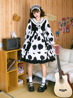 Pasture Story ~ Sweet Printed Casual Dress Long Sleeve Lolita Dress