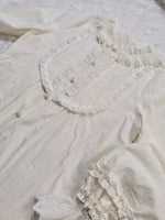 Long Sleeve Lolita Blouse Ruffled Cotton Shirt for Women by Yiliya