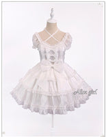Pre-order ~ Girls' Party ~ Sweet Mini OP Lolita Dress with Bow Train by Alice Girl