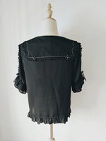 Short Sleeve Chiffon Shirt Ruffled Half Sleeve Lolita Blouse