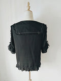 Short Sleeve Chiffon Shirt Ruffled Half Sleeve Lolita Blouse