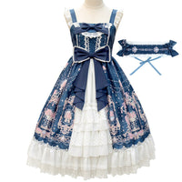 Flowery Fairyland ~ 2020 Vintage Printed Sleeveless Lolita Dress Midi Party Dress