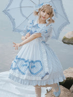 Alice Rabbit ~ Sweet Plaid Dress Lolita Casual Dress by Yomi