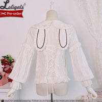 Strawberry & Rabbit ~ Lovely Long Sleeve Lolita Blouse by Alice Girl ~ Pre-order