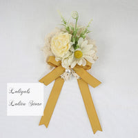 Ginger Yellow Lolita Headpiece Sweet Bonnet and Headband