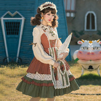 The Countryside in May ~ Classic Casual Lolita JSK Dress with Blouse