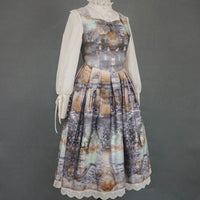 Dusk of the Gods ~ Vintage Printed Lolita JSK Dress by Miss Point ~ Custom Tailored