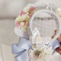 Sweet Mini Top Hat Lolita Fascinator Hair Clip with Ribbons