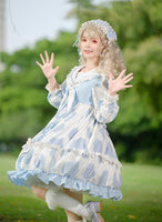 Pasture Story ~ Sweet Printed Casual Dress Long Sleeve Lolita Dress
