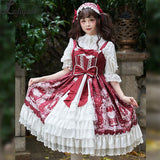 Flowery Fairyland ~ 2020 Vintage Printed Sleeveless Lolita Dress Midi Party Dress