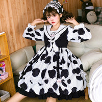 Pasture Story ~ Sweet Printed Casual Dress Long Sleeve Lolita Dress