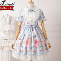 Berries & Flowers ~ Sweet Printed Short Sleeve Lolita Dress Pre-order