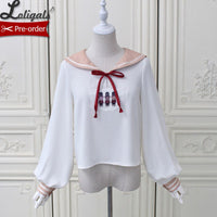 Days in London ~ Sailor Collar Long Sleeve Lolita Blouse by Alice Girl ~ Pre-order