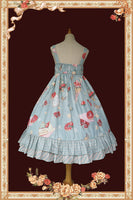 Christmas Donut ~ Sweet Printed Lolita Dress High Waisted Casual Summer Dress by Infanta