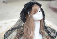 2019 New Short Wedding Veil Romantic Lace Lolita Elbow Veil