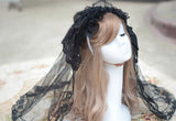 2019 New Short Wedding Veil Romantic Lace Lolita Elbow Veil
