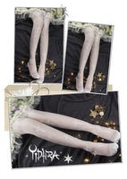 Gothic Thigh High Stockings Cross Patterned Sheer Long Stockings by Yidhra