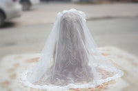 2019 New Short Wedding Veil Romantic Lace Lolita Elbow Veil