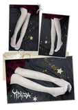 White Knight ~ Gothic Patterned Lolita Stockings Long Cross & Arrow Printed Summer Stockings