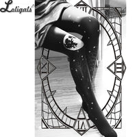 2019 Halloween Lolita Tights Gothic Patterned Women's Pantyhose 120D Velvet Tights