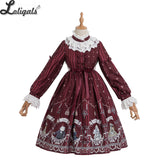Rose Knights ~ Sweet Printed Lolita Dress Long Sleeve Midi Party Dress by Magic Tea Party