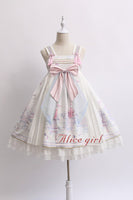 Returning Crane ~ Printed Kimono Style Lolita JSK Dress by Alice Girl ~ Pre-order