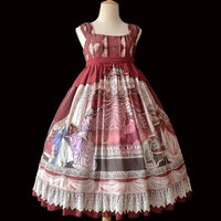 Opera House ~ Sweet Printed High Waisted Lolita JSK Dress by Infanta