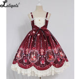 Cage in Dream ~ Sweet Lolita JSK Dress Printed Sleeveless Party Dress by Alice Girl ~ Pre-order