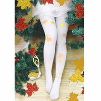 Sweet Maple Leaf Printed Lolita Tights Japanese Style Women's Pantyhose