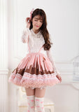 Modern Lovely Pink Pleated Lady's Lolita Lace Jumper Skirt