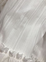 Sweet Women's Lolita Cotton Blouse White/Pink Long Sleeve Button Down Shirt by Yiliya