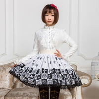 Classic Zodiac Sign Printed Short Skirt Mori Girl Mini Skirt for Summer Four Colors