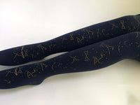 Galaxy River Tights Three Color Printed Velvet Lolita Pantyhose