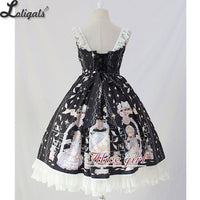 Sweet Lolita Casual Dress ~Angel's Book Printed Midi Dress by Alice Girl ~ Pre-order