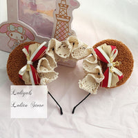Cute Bear Ear Lolita KC Sweet Mori Girl Headband Cosplay Headpiece