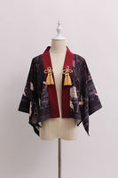 Returning Crane ~ Printed Kimono Cardigan Lolita Blouse by Alice Girl ~ Pre-order