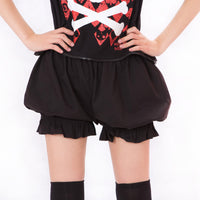 Kawaii Cosplay Shorts Lolita Bloomers Pantalooms for Women White Black Cotton Shorts
