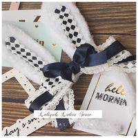LOLITA Handmade Rabbit Ears Headband KC Multicolored Cute Plaid Cosplay Hairband
