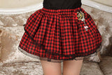 Harajuku Asymmetric Mini Skirt Punk Plaid Skirt for Women