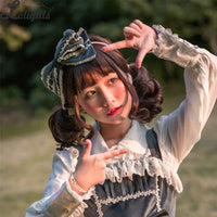 Honey Sugar ~ Sweet Corduroy Lolita Head Bow by Infanta ~ Pre-order
