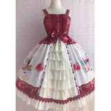 Icy Dessert ~ Sweet Printed Chiffon Party Dress Ruffled Lolita JSK Dress by Yiliya