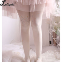 Beautiful Castle of Starry Night Patterned Tights Women's 80D Pantyhose
