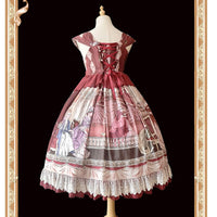 Opera House ~ Sweet Printed High Waisted Lolita JSK Dress by Infanta