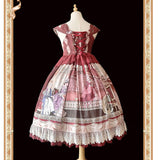 Opera House ~ Sweet Printed High Waisted Lolita JSK Dress by Infanta