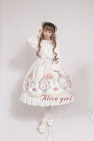 Cage in Dream ~ Sweet Lolita JSK Dress Printed Sleeveless Party Dress by Alice Girl ~ Pre-order