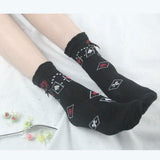 Lolita Socks Sweet Women's Cotton Socks ~ The Mysterious Cards Panterned Lolita Socks by Yidhra