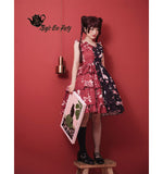 Chocolate Bunny ~ Punk Contrast Color Printed Lolita JSK Dress by Magic Tea Party ~ Pre-order