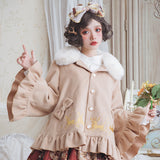 Sweet Warm Winter Lolita Cape Coat Mi-lu Embroidered Women's Coat