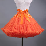 Fluffy Women's Tutu Skirt Adult Tulle Short Petticoat with Ruffles