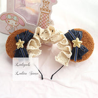 Cute Bear Ear Lolita KC Sweet Mori Girl Headband Cosplay Headpiece